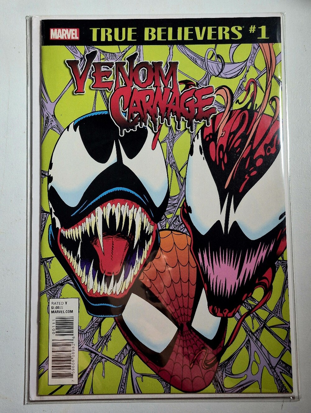 2018 Marvel Comics True Believers: Venom β Carnage #1 featuring Venom an